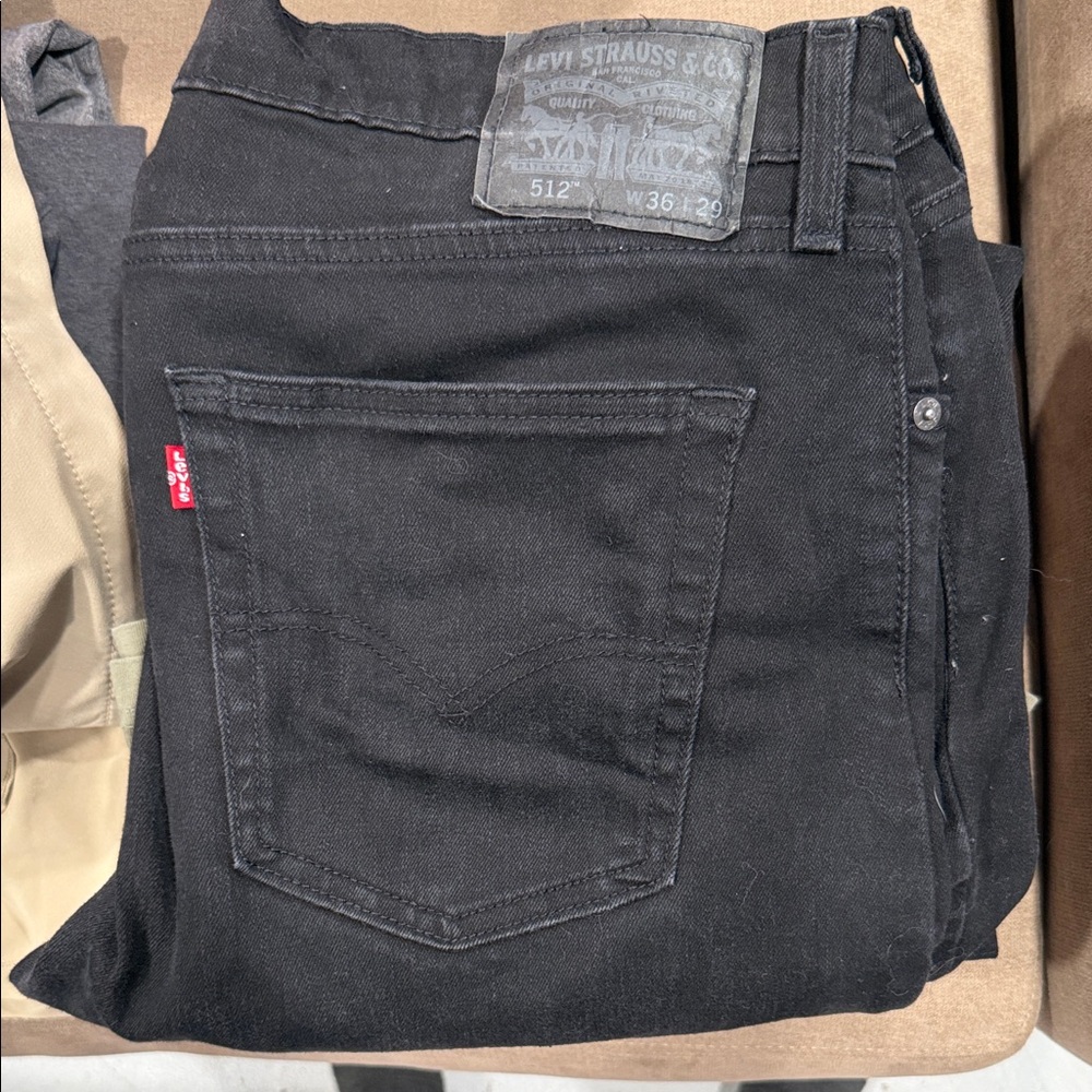 Levi's Men's Black Jeans 512 36x29